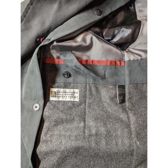 VTG Sanyo Men's Light Black Jacket Removable Liner Rayon Blend  Sz S EUC - Picture 8 of 8